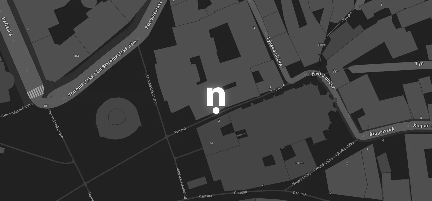 You can find us at Tynska 1, Prague 1